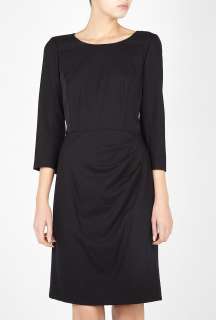 DKNY  Black 3/4 Sleeve Silk Dress by DKNY