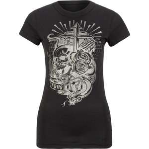 FAMOUS Stars And Straps Black Tattoo Womens Tee 128723100  tees 