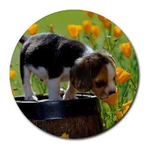  Cute puppy beagle Round Mousepad Mouse Pad Great Gift Idea 