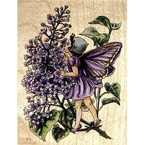    Lilac Flower Fairy Wood Mounted Rubber Stamp Arts, Crafts & Sewing