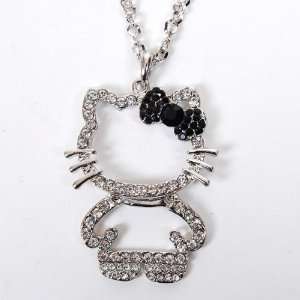 Hello Kitty Figure Necklace Pendant Bowknot Silver  Toys & Games 