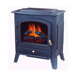 Stonegate® Traditional Black Wood Stove Electric Fireplace Heater