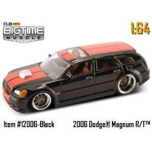   Dub City Big Time Muscle Black 2006 Dodge Magnum R/T 1:64 Die Cast Car