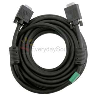   25 25Ft HDMI To VGA Monitor Cable 15 pin+VGA Y Split Cable M/F For PC