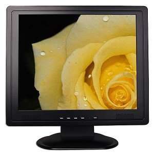  17 Inch TFT LCD Flat Panel Monitor with Speakers (Black 