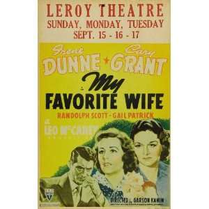   My Favorite Wife (1940) 27 x 40 Movie Poster Style B