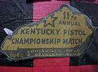 US Army Officer 1949 11th Annual Kentucky Pistol Championship 5 inch 