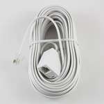 15Ft White Telephone Phone Fax Machine Line Cord Cable  