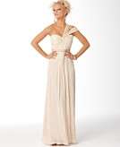 Macys   BCBGMAXAZRIA Dress, Silk Empire Waist Evening Gown customer 