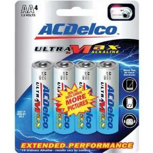  AC Delco AA ULTRA Max Alkaline Retail Battery   4 Pack 