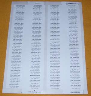 800 Laser Printed Return Address Labels     