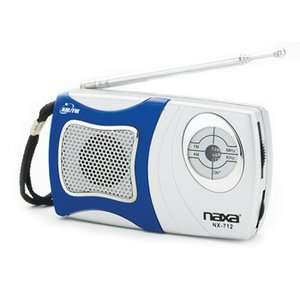   AM/FM Mini Pocket Radio with Built in Speaker  Blue: Car Electronics