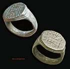 ancient roman bronze ring engraved bezel antiquity  