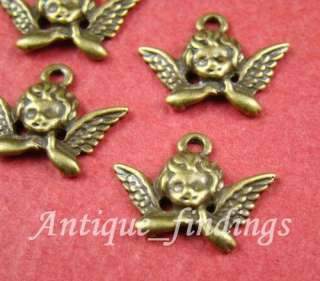 4PCS 20MM Antique Bronze Angel Charm Pendant  