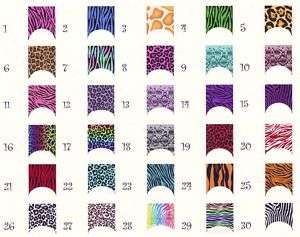 Animal Print French Tip Nail Decals  