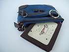  Buxton Large Id Coin Purse Pull out ID Holder & Key Ring Attached navy