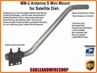 MM 2 Universal S Mount for Satellite Dish TV Antenna 610074819615 