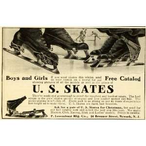  1912 Ad P. Lowentraut U. S. Skates Antique Ice Skating 