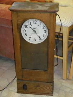 Antique Oak Case SIMPLEX Time Clock  