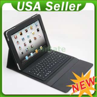 Bluetooth Wireless Keyboard + Leather Case Cover for Apple iPad 1 1st 