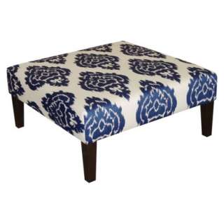 Kristine Upholstered Ottoman Diamond   Blue.Opens in a new window