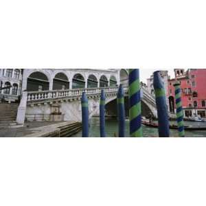 Arch Bridge Across a Canal, Rialto Bridge, Grand Canal, Venice, Italy 