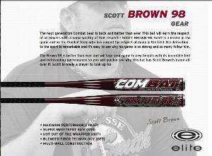 Combat Scott Brown 98 Gear ASA Softball Bat New 34/26 BA  