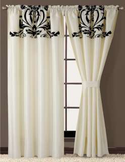 Salma Black and White Curtain Set  