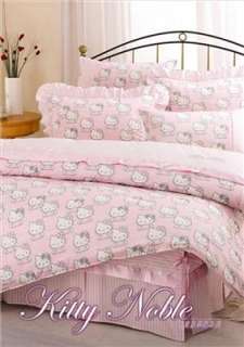 Hello Kitty FACE Double Bed Pillowcases & Bedsheet Set  