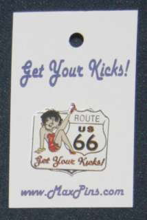 Route 66 Series   Betty Boop 66 Lapel Pin  