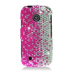   Cosmos Touch Pink Silver Diamond Crystal Bling Case Mobile Phone Cover