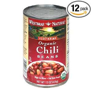  Natural Vegetarian Organic Chili Beans, 15 Ounce Cans (Pack of 12