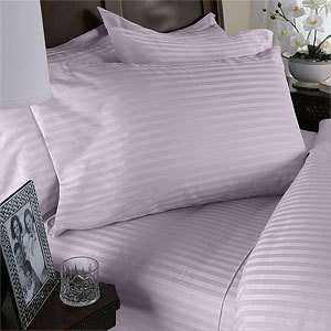 8PC King 800 Thread Count Bed in a Bag   Lavender stripes Sheet, Duvet 