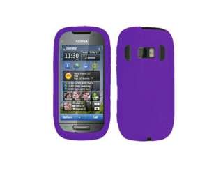Purple Gel Silicone Case Cover For NOKIA Astound C7 NEW  