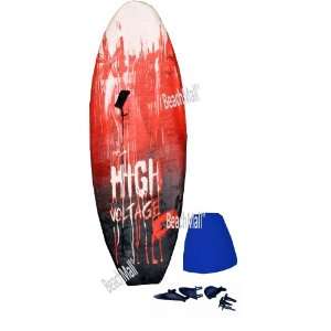 58.5 EPS Foam Surfboard w/ fins for Beginners   High Voltage Print 