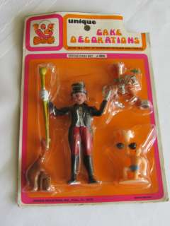   Clown Emcee Seal Horse Strong Man Cake Decoration Celluloid  