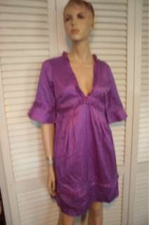 Calypso St. Barthe Purple Antigone Dress 100% Silk   6  