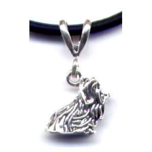    Yorkshire Terrier Black Necklace Sterling Silver Jewelry Gift Boxed