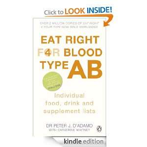 Eat Right for Blood Type AB: Individual Food, Drink and Supplement 