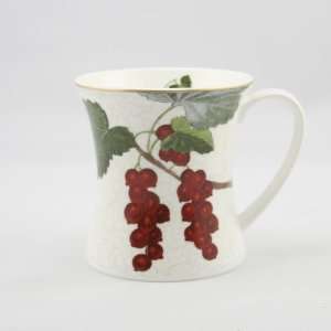 Fine Bone China Red Fruits Mug Set:  Kitchen & Dining