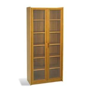  Mid Century Danish Bookcase with Glass Doors Color Solid 