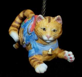 Lenox China Carousel CAT Christmas Tree Holiday Ornament 1989 Meow 