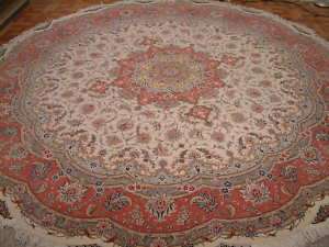 rugs Persian carpets TABRIZ 10 ROUND 50 RAJ SILK ADDED  