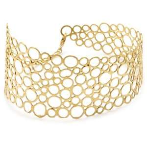  Jorge Morales Bubbles Brass Gold Plated Cuff Bracelet Jewelry
