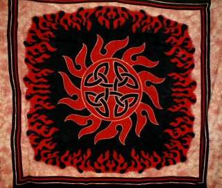 Heavy Firery Celtic Tapestry Spread Coverlet Backdrop  