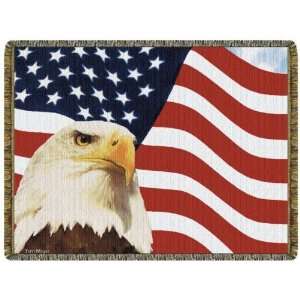  God Bless America Tapestry Throw L10151: Home & Kitchen