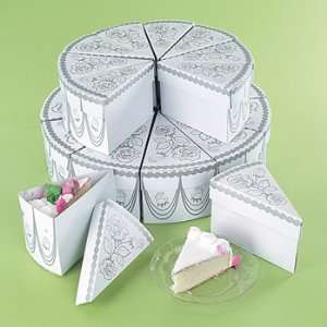  Wedding Cake Slike Treat Favor Boxes   20 pcs: Health 