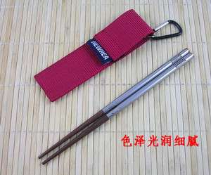   Stainless Steel Tableware Chinese Portable Flatware Travel Chopsticks