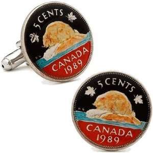  Hand Painted Canadian Nickel Coin Cufflinks Everything 