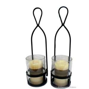  Pair 2 Iron Candle Holder Wall Sconces Indoor/Outdoor 